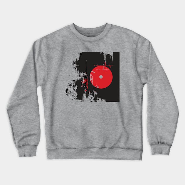 Faded Vinyl Crewneck Sweatshirt by modernistdesign